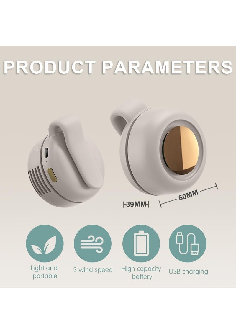 BlueFire 2025 Clip On Fan – Portable Silent Mini Bladeless Fan for Shirt, Waist & Travel | 3-Speed Adjustable Hands-Free Cooling | USB-C Rechargeable (6H Runtime) | Ultra-Quiet (25dB) & Safe for Kids | Outdoor, Office & Hiking Essential - Image 2