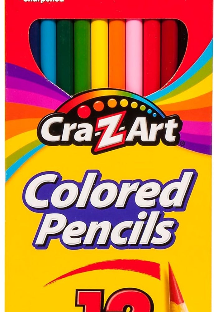 Cra-Z-Art 12 Count Pre-Sharpened Colored Pencils Set - Artist Quality with Thick, Strong Leads - Image 1