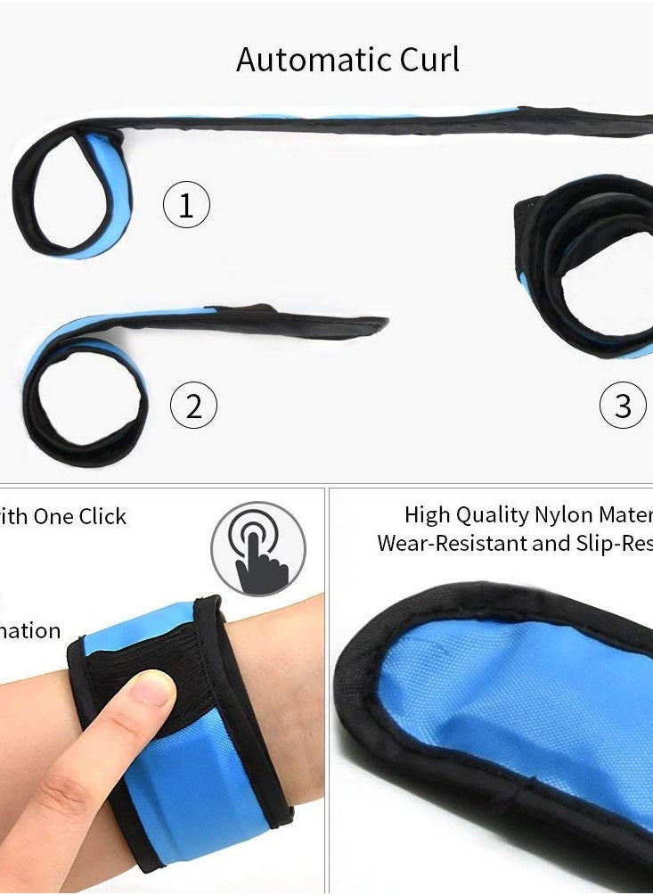 Generic - Set of 6 LED Light-Up Safety Bracelets for Night Running, Cycling, and Walking - Reflective Wristbands for Enhanced Visibility and Safety During Outdoor Activities. - Image 1
