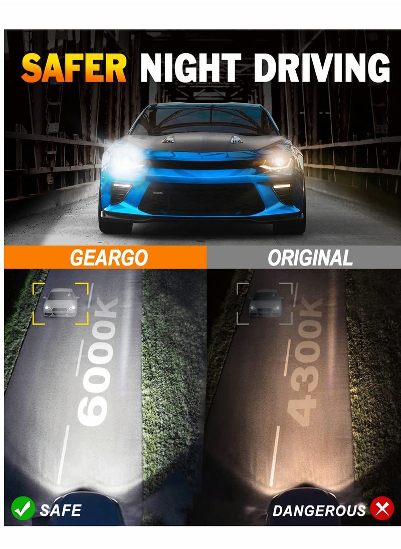 Generic - HID Headlight Bulb, D3S 500% Brightness 16000LM, 6000K White, OEM Xenon Replacement Bulbs Plug and Play 66340 42403 42302（2 PCS） - Image 1