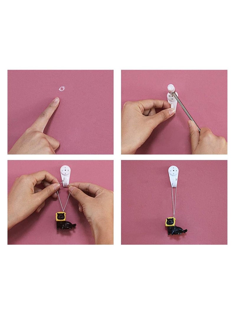 CATANES 100 Pack For Concrete Wall Hanging Hooks with Invisible Nails Large - Image 5