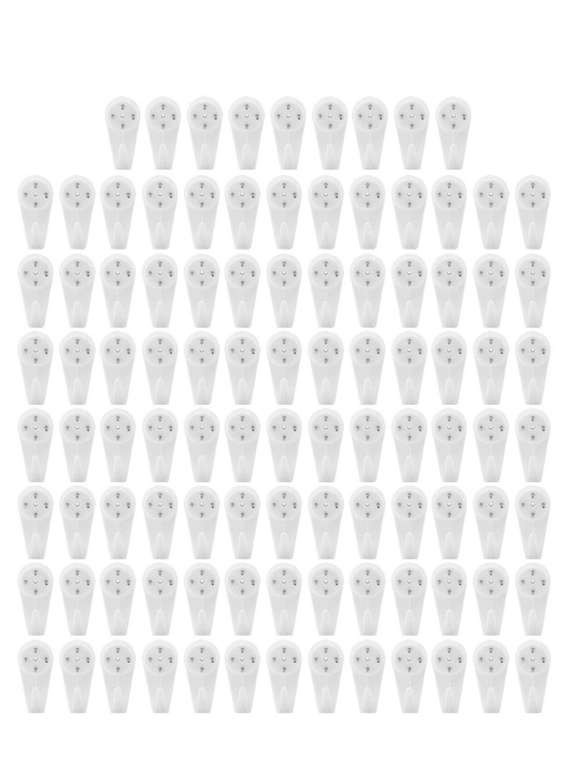 CATANES 100 Pack For Concrete Wall Hanging Hooks with Invisible Nails Large - Image 2