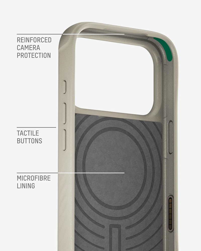 Mous for iPhone 17 Pro Max Case, Camera Control Button, Compatible with Qi2 MagSafe - Limitless - Shockproof Magnetic Case, Sand - Image 3