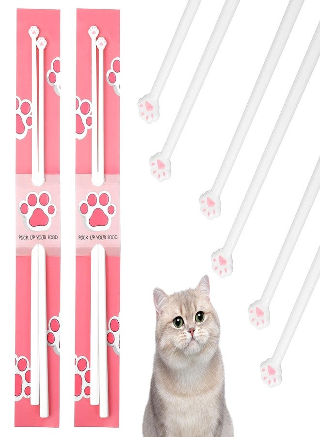 Hpmjz 5 Pairs Cat Paw Chopsticks Cute Fun Pink Paw Prints Reusable Lightweight Non-Slip Grip Eating Chopstick for Adults Kitty Themed Chopstick Urable Cats Claw Design Gift for Cat Lovers - Image 1