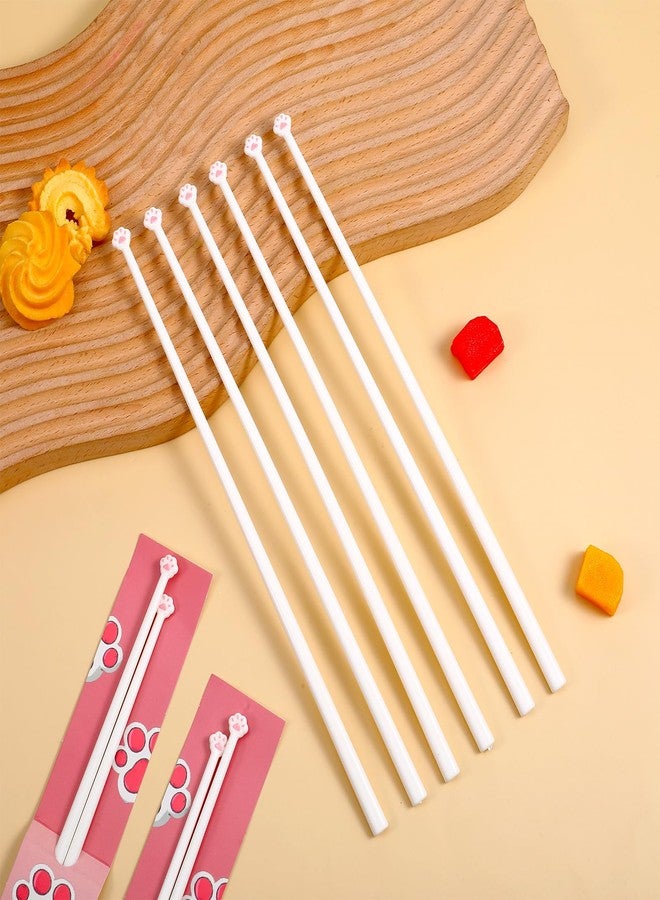 Hpmjz 5 Pairs Cat Paw Chopsticks Cute Fun Pink Paw Prints Reusable Lightweight Non-Slip Grip Eating Chopstick for Adults Kitty Themed Chopstick Urable Cats Claw Design Gift for Cat Lovers - Image 2