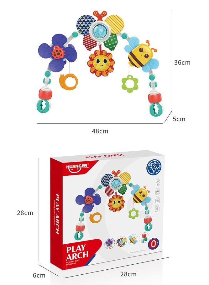 هوانجر لعبة قوس عربة الاطفال- , للتعديل تناسب سرير والعربة ومقعد وهدايا الاطفال. - Image 2