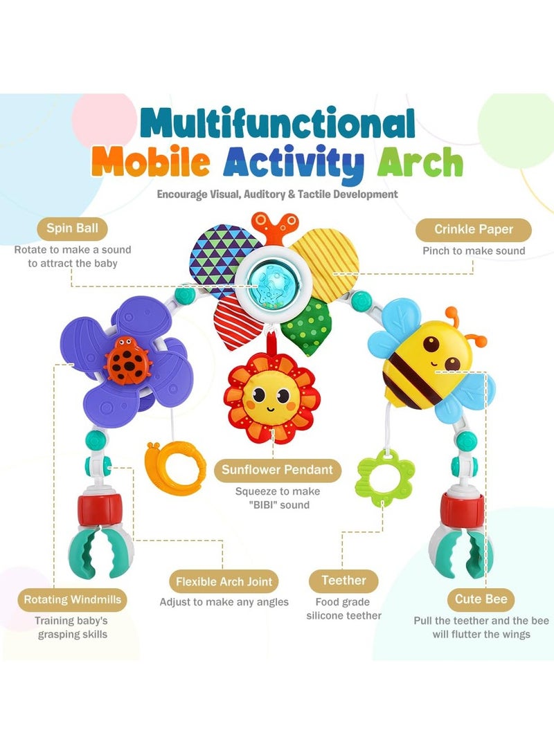 هوانجر لعبة قوس عربة الاطفال- , للتعديل تناسب سرير والعربة ومقعد وهدايا الاطفال. - Image 3