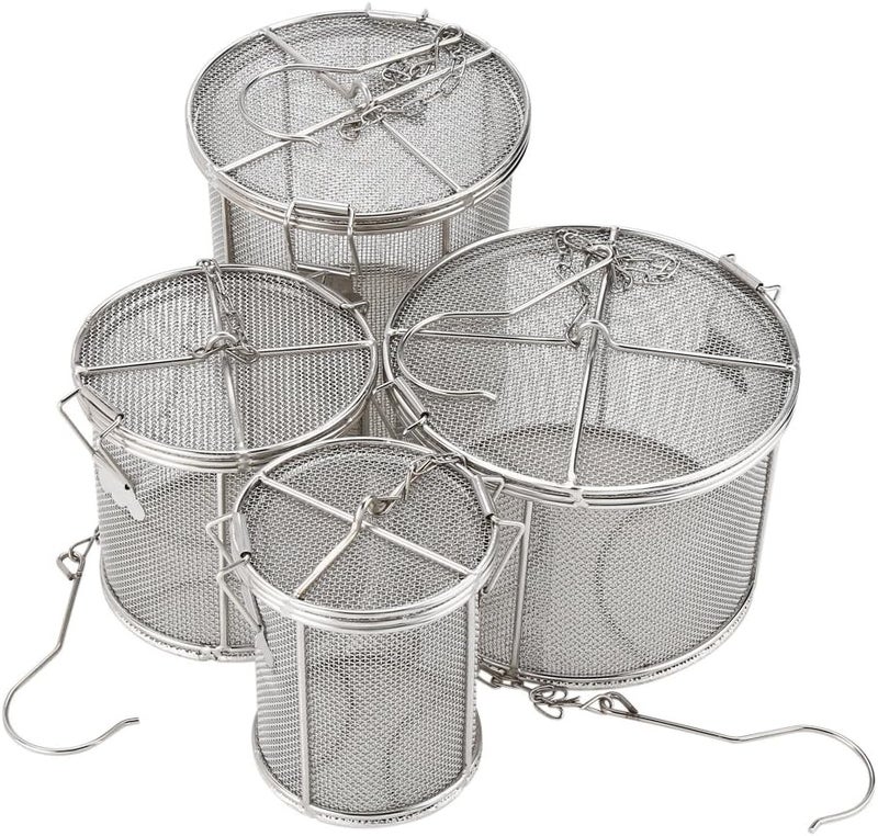 كلاراكو مصفاة شاي، مصفاة شاي، مصفاة كرة شاي من الفولاذ المقاوم للصدأ، سلة فصل توابل الحساء، فلتر توابل لتخمير الشاي والتوابل والبهارات (8 × 10 سم) - Image 1