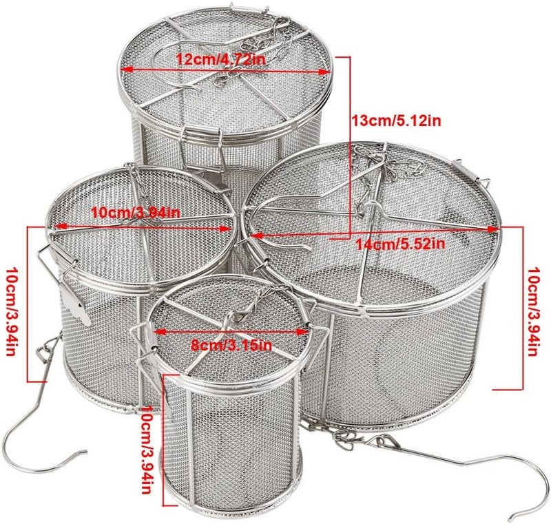 كلاراكو مصفاة شاي، مصفاة شاي، مصفاة كرة شاي من الفولاذ المقاوم للصدأ، سلة فصل توابل الحساء، فلتر توابل لتخمير الشاي والتوابل والبهارات (8 × 10 سم) - Image 5