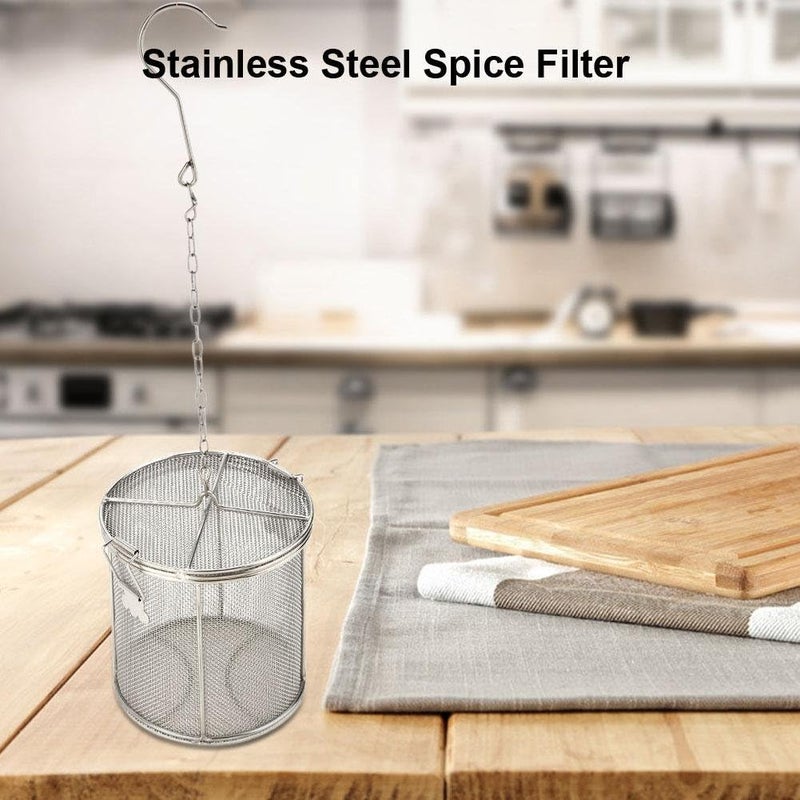 كلاراكو مصفاة شاي، مصفاة شاي، مصفاة كرة شاي من الفولاذ المقاوم للصدأ، سلة فصل توابل الحساء، فلتر توابل لتخمير الشاي والتوابل والبهارات (8 × 10 سم) - Image 2
