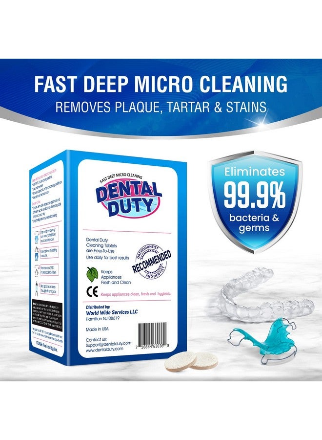 Dental Duty 240 Retainer and Denture Cleaning Tablets (8 Months Supply) - Cleaner Removes Plaque, Stains from Dentures, Retainers, Night Guards, Mouth Guard, Aligners and Removable Dental Appliances - Image 2