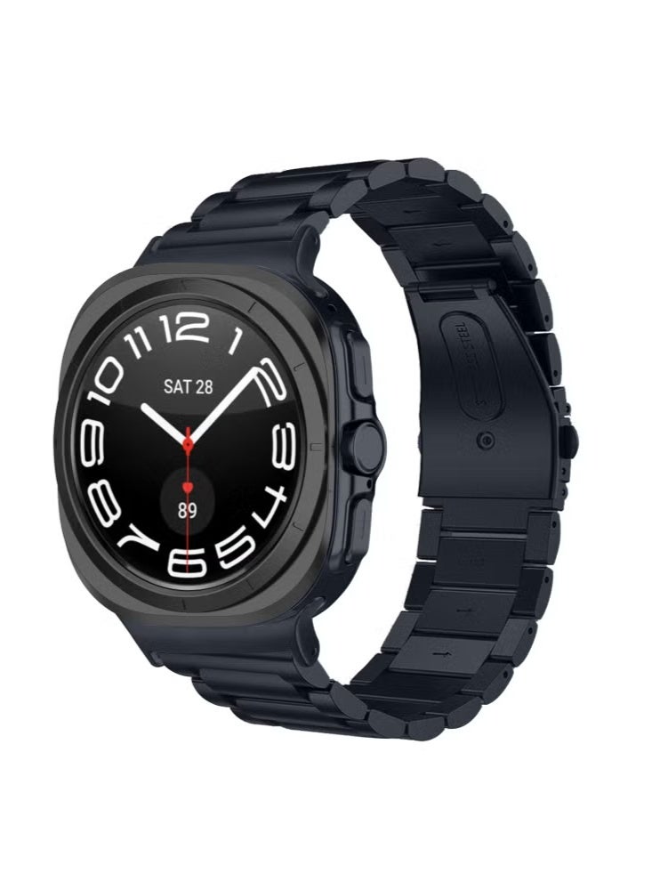 جينيكست سوار ساعة سامسونج جالاكسي واتش 8 44 مم/40 مم/واتش 8 كلاسيك 46 مم مصنوع من سبائك التيتانيوم بثلاث حبات - أسود - Image 1