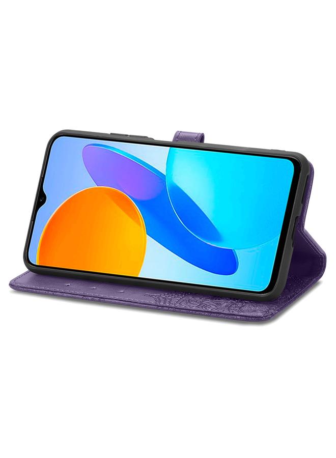 erorex Case For Honor X8 5G Mandala Flower Embossed Leather Phone Case - Image 4