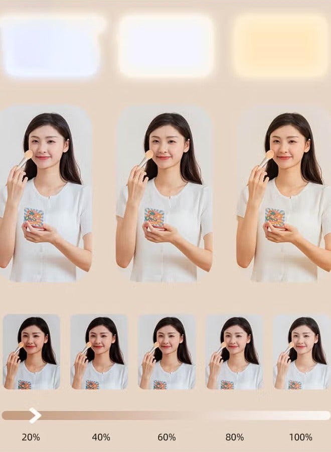 Bukela Photography Light Clip on Phone Laptop For Selfie Live Broadcasting Conference Online Lesson Makeup TikTok Videos High Brightness 66 Beads Multiple Modes Black - Image 3