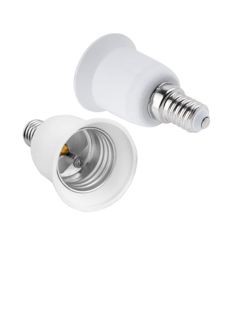 Lezonic E27 to E14 Socket Converter, Screw to Small Screw Edison Bulb Adapter, ES to SES Lamp Base Adapter, Max Wattage 60W, Voltage 0-250V, for LED Bulbs, Incandescent Bulbs, CFL Bulbs, 4 Pack - Image 1