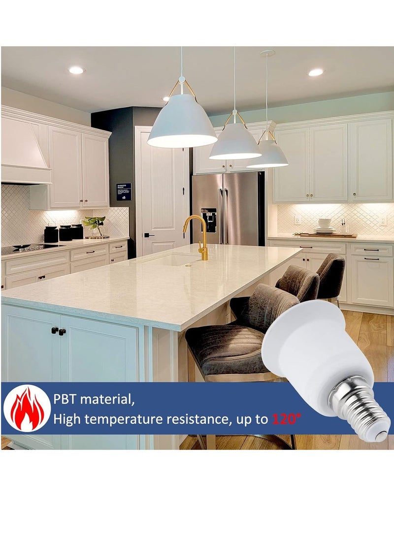 Lezonic E27 to E14 Socket Converter, Screw to Small Screw Edison Bulb Adapter, ES to SES Lamp Base Adapter, Max Wattage 60W, Voltage 0-250V, for LED Bulbs, Incandescent Bulbs, CFL Bulbs, 4 Pack - Image 5