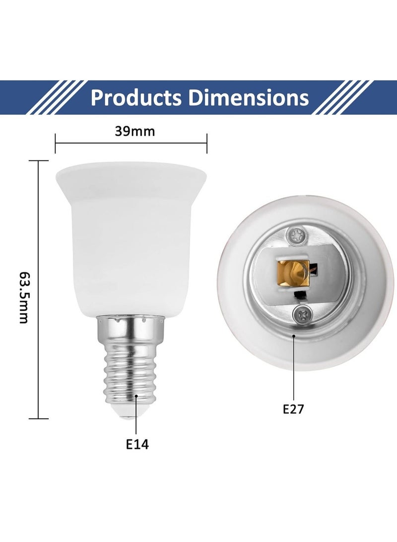 Lezonic E27 to E14 Socket Converter, Screw to Small Screw Edison Bulb Adapter, ES to SES Lamp Base Adapter, Max Wattage 60W, Voltage 0-250V, for LED Bulbs, Incandescent Bulbs, CFL Bulbs, 4 Pack - Image 3