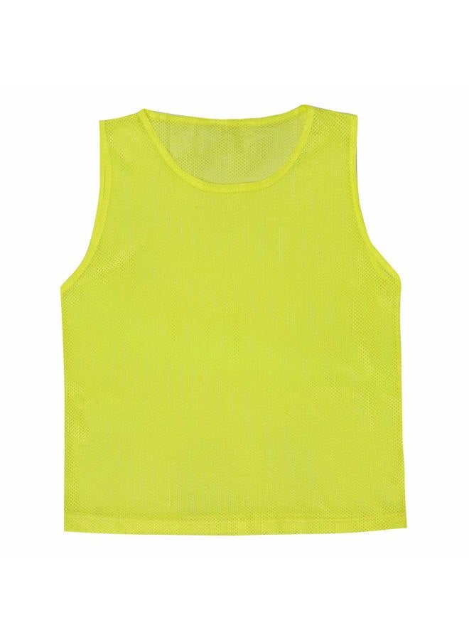 Athllete LITEMESH Pinnies (Set of 12/24 Practice Vests) Youth Pinnies, Pennies for Sports Youth, and Scrimmage Vests, 6-neon Yellow + 6 Orange, Teen/Adult - Image 2