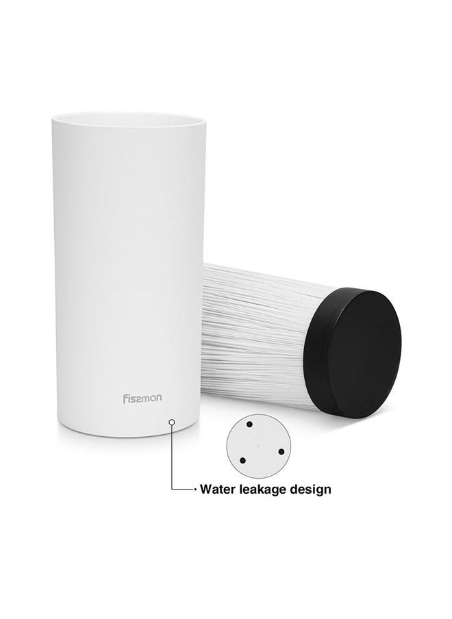 Fissman - Kitchen Knife Organizer 11x22cm Round Shaped White Plastic - Image 1