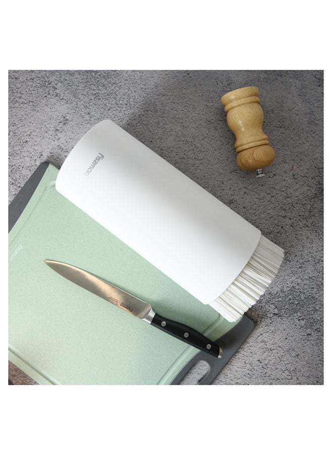 Fissman - Kitchen Knife Organizer 11x22cm Round Shaped White Plastic - Image 1