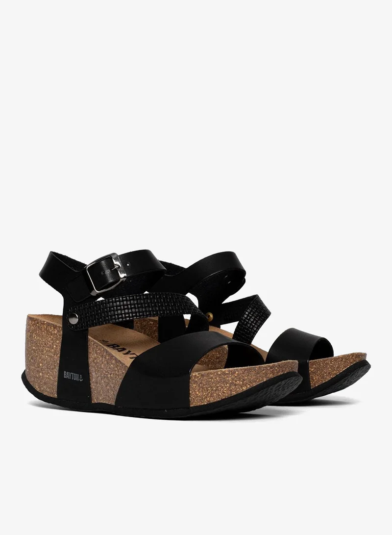 BAYTON  Melilla Strappy Mid Heel Wedges for Women | Best Price UAE