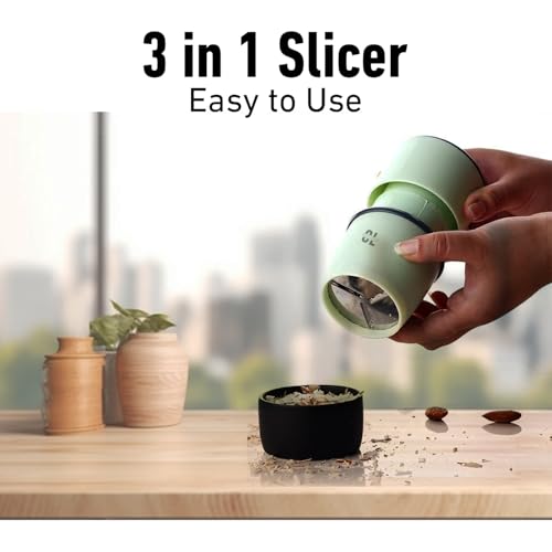 Craftlayout Dry Fruit Cutter Manual Nut Slicer with Stainless Steel Blades & Storage Cup | Hand-Operated Almond, Cashew, Pista & Walnut Cutter | Matte Finish Kitchen Gadget for Home Use - Image 3