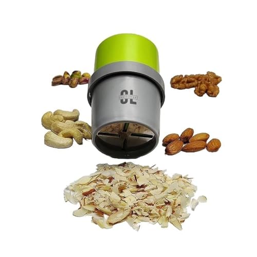 Craftlayout Dry Fruit Cutter Manual Nut Slicer with Stainless Steel Blades & Storage Cup | Hand-Operated Almond, Cashew, Pista & Walnut Cutter | Matte Finish Kitchen Gadget for Home Use - Image 1