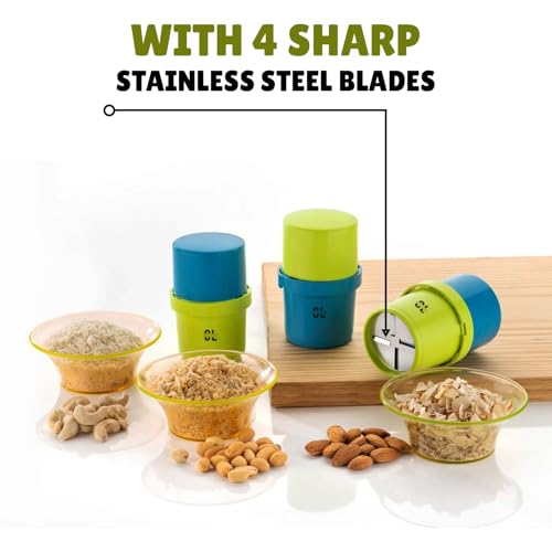 Craftlayout Dry Fruit Cutter Manual Nut Slicer with Stainless Steel Blades & Storage Cup | Hand-Operated Almond, Cashew, Pista & Walnut Cutter | Matte Finish Kitchen Gadget for Home Use - Image 5