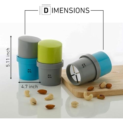 Craftlayout Dry Fruit Cutter Manual Nut Slicer with Stainless Steel Blades & Storage Cup | Hand-Operated Almond, Cashew, Pista & Walnut Cutter | Matte Finish Kitchen Gadget for Home Use - Image 4