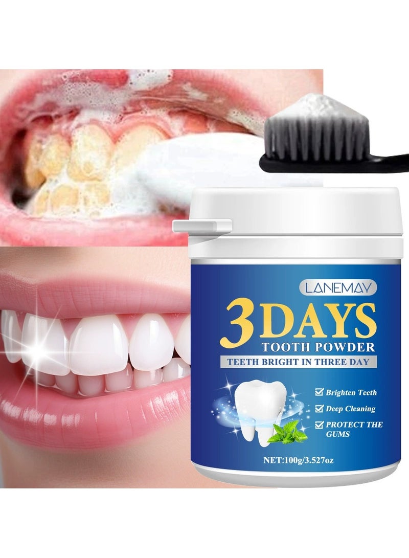 LANEMAY Blue Tooth Powder Deep Clean Teeth Whitening Fresh Breath Gum Protection Stain Removal Oral Care - Image 3