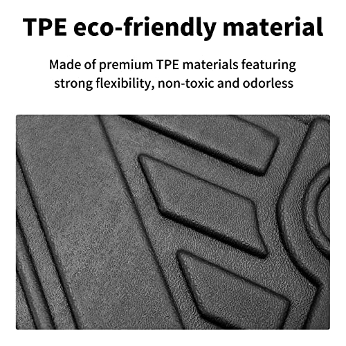 Yonugli Floor Mats and Cargo Liner Set Compatible for 2020 2021 2022 2023 2024 2025 Toyota Corolla Sedan All-Weather TPE Rubber Mat Protection Black (for 2020-2025 Toyota Corolla Floor Mats+Cargo Liner) - Image 5