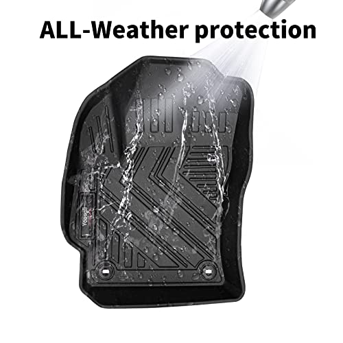 Yonugli Floor Mats and Cargo Liner Set Compatible for 2020 2021 2022 2023 2024 2025 Toyota Corolla Sedan All-Weather TPE Rubber Mat Protection Black (for 2020-2025 Toyota Corolla Floor Mats+Cargo Liner) - Image 4