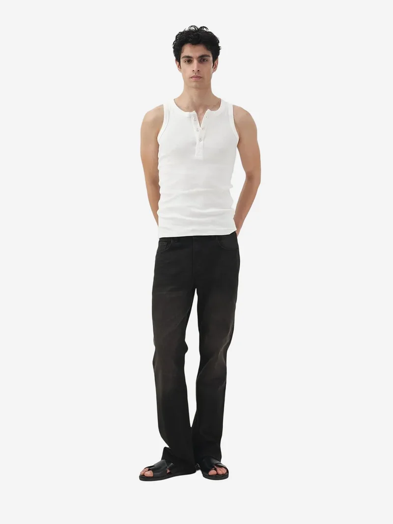 جيستو GIESTO Men's mid-waist straight-leg jeans