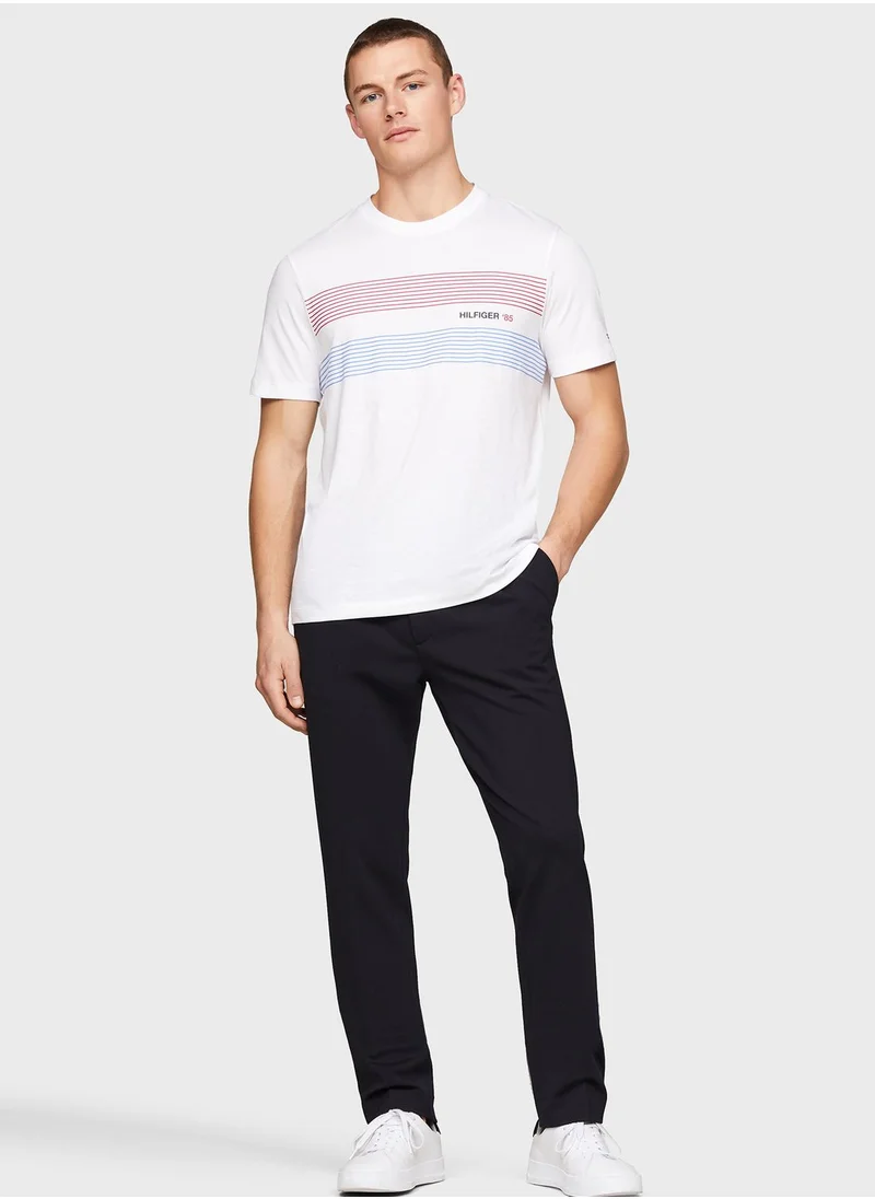 TOMMY HILFIGER Striped Crew Neck T-Shirt