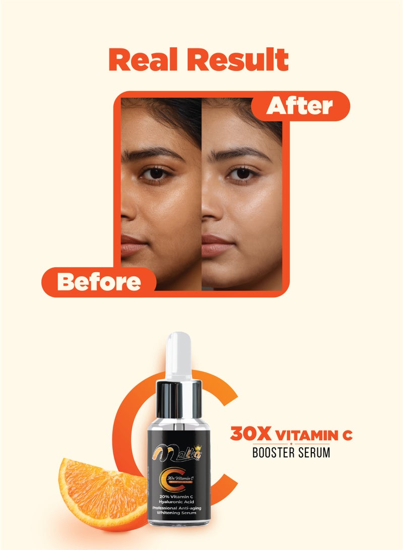 مليكا مالیكا سيروم فيتامين C بقوة 30X حجم 5ml | سيروم إشراق البشرة | مُزيل البقع الداكنة للوجه | سيروم مضاد للشيخوخة - Image 5
