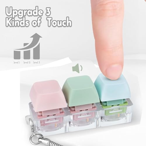 Cocoonkart 3-in-1 Colorful Keyboard Fidget Toys for Adults Mechanical Button Keyboard Clicker Keychain for Work Stress Relief (Random Colour) - Image 3