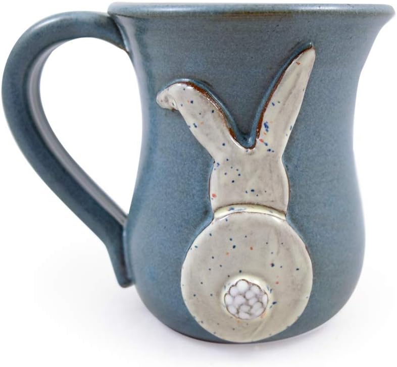 Modern Artisans Bunny Butt Mug  American Handmade Stoneware Pottery 14oz - Image 1
