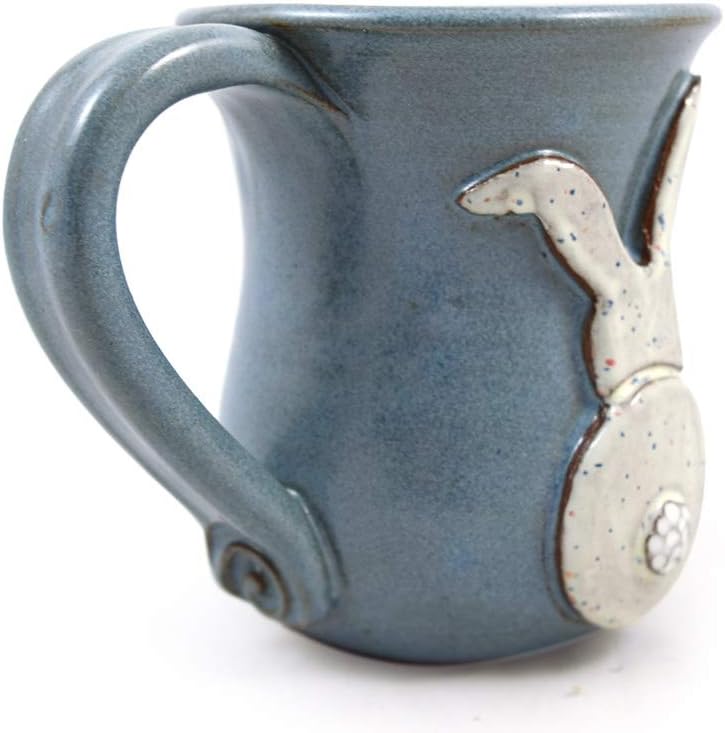 Modern Artisans Bunny Butt Mug  American Handmade Stoneware Pottery 14oz - Image 2
