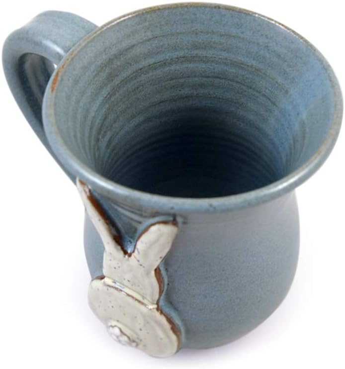 Modern Artisans Bunny Butt Mug  American Handmade Stoneware Pottery 14oz - Image 4