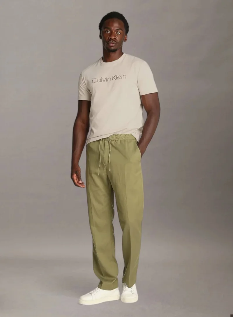 Calvin Klein Oatmeal Logo T-Shirt for Men | Best Price UAE