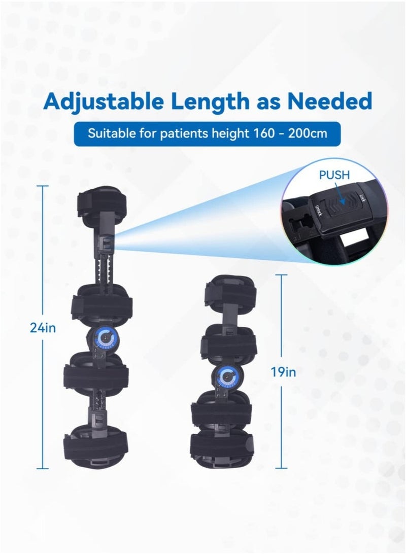 عربست دعامة الركبة ROM المفصلية ، دعامة الركبة للتعافي والتثبيت بعد العملية الجراحية ، إصابات ACL و MCL و PCL ، مثبت دعم العظام الطبي القابل للتعديل بعد الجراحة ، مناسب لكل من الرجال والنساء - Image 5