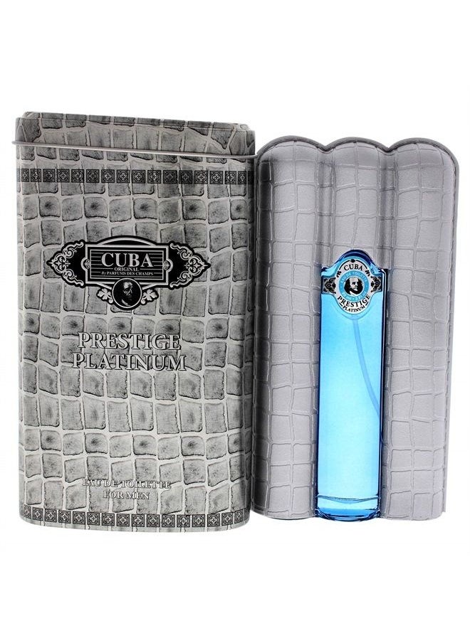 Cuba - Original by Parfums Des Champs Prestige Platinum, 3 oz Eau De Toilette Spray for Men (CUBPRPM0009002) - Image 1