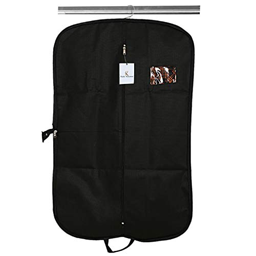 Kuber Industries Foldable 2 Piece Non-Woven Coat Cover, Black, 60 x1 x94 Cm - Image 4