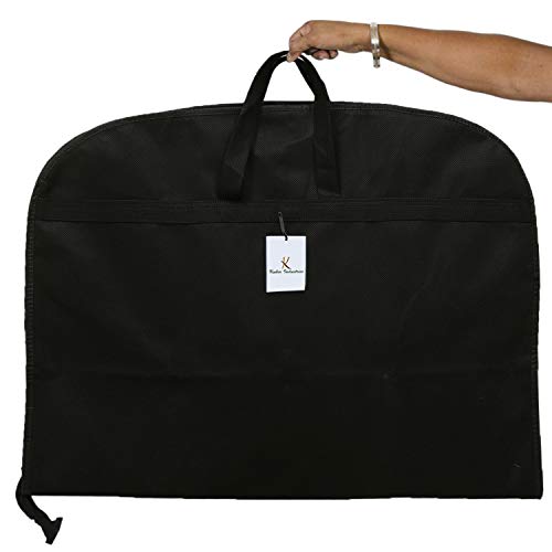 Kuber Industries Foldable 2 Piece Non-Woven Coat Cover, Black, 60 x1 x94 Cm - Image 5