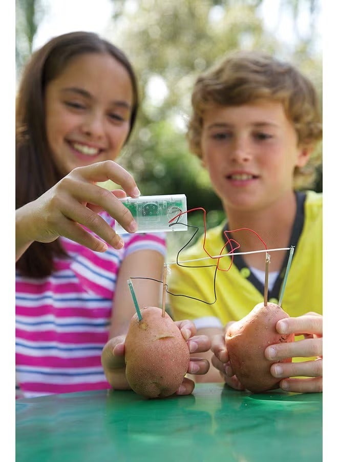 مجموعة ساعة بطاطس DIY، مجموعة تعليمية للعلوم الخضراء مع شاشة LCD، ديكور للتعليق على الحائط، تجربة بطارية كلفانية، تصميم مضغوط، ساعة وكوب متضمن - Image 3