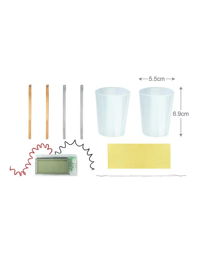 Generic - DIY Potato Clock Kit, Green Science Educational Set with LCD Display, Wall Hanging Decoration, , Galvanic Battery Experiment, , Compact Design, Clock & Cup Included - Image 1