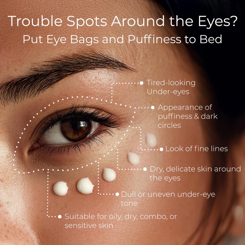 Tree to Tub Retinol Under Eye Cream for Dark Circles, Puffiness, Wrinkles, Bags Under Eyes - Sensitive Skin Night Eye Moisturizer for Women & Men w/Hyaluronic Acid, Organic Green Tea, Natural Ginseng - Image 4
