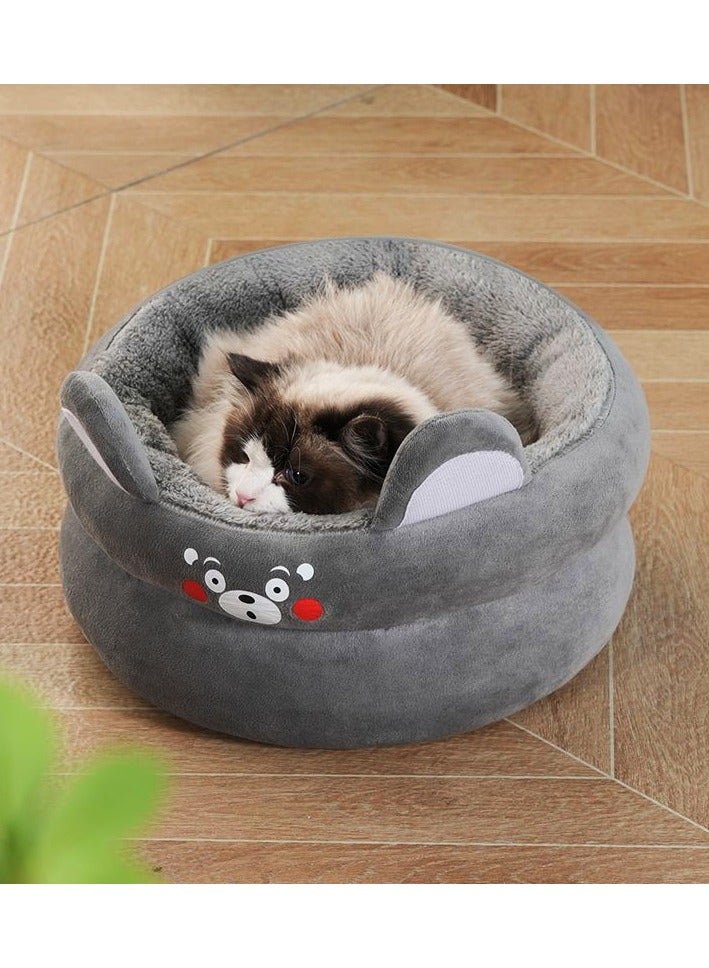 A.M Soft Warm Cat Cave Bed Cat Houses for Winter, Warm Cat Sleep Nest Anti-Slip & Water-Resistant Bottom Lovely Shape - Image 1