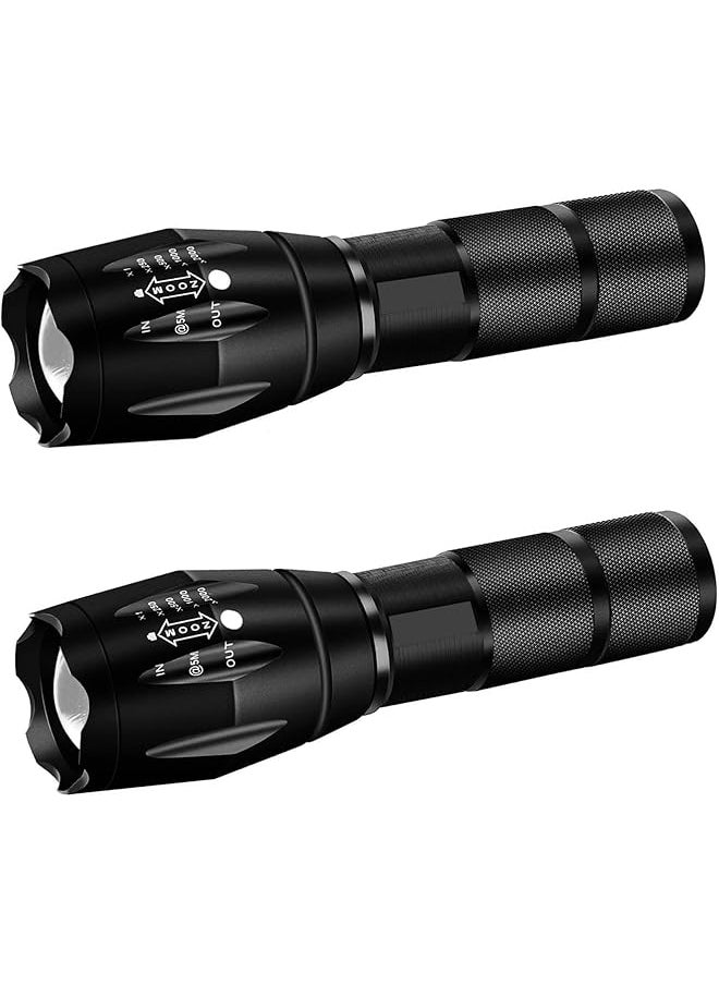 PROMASS 2 Pack Flashlights Torch, 5 Modes High Lumens Led Waterproof Handheld Flashlight for Camping Biking Hiking Outdoor Home Emergency  - Image 1