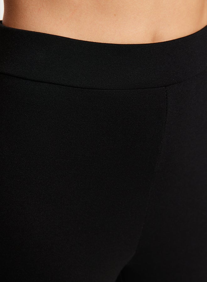trendyol Black High Waist Füzo Interlock Flexible Knitted Leggings - Image 5